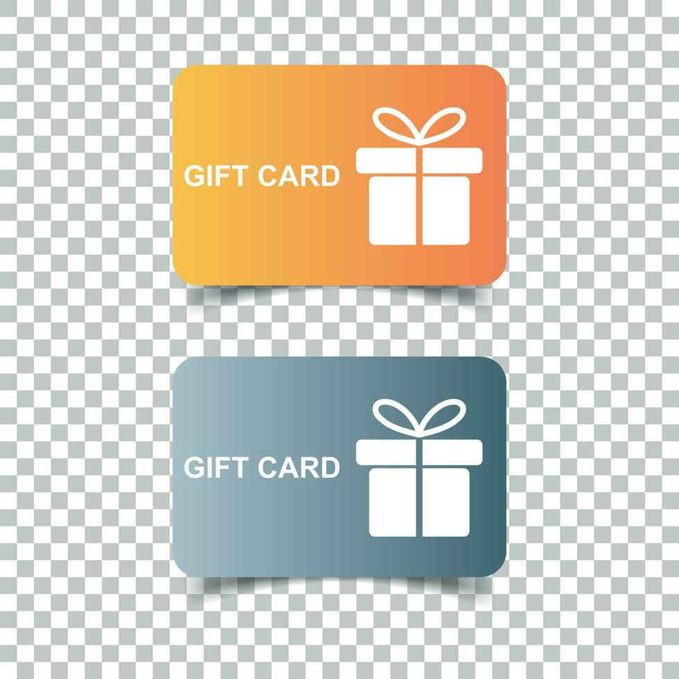 Gift card. Discount coupon. Flat vector illustration