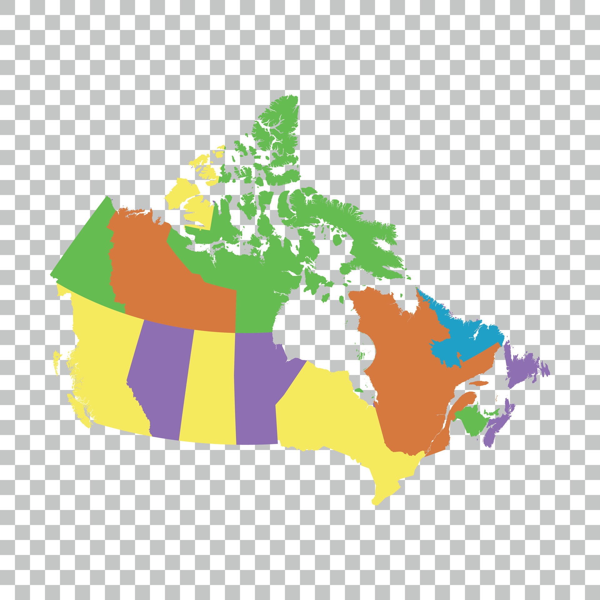 Canada political vector map 26161847 Vector Art at Vecteezy