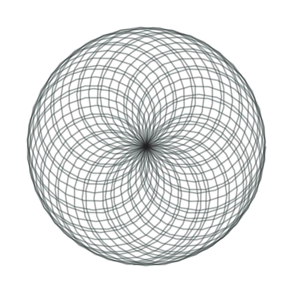 Spirograph element vector illustration on white background. Abstract symbol.