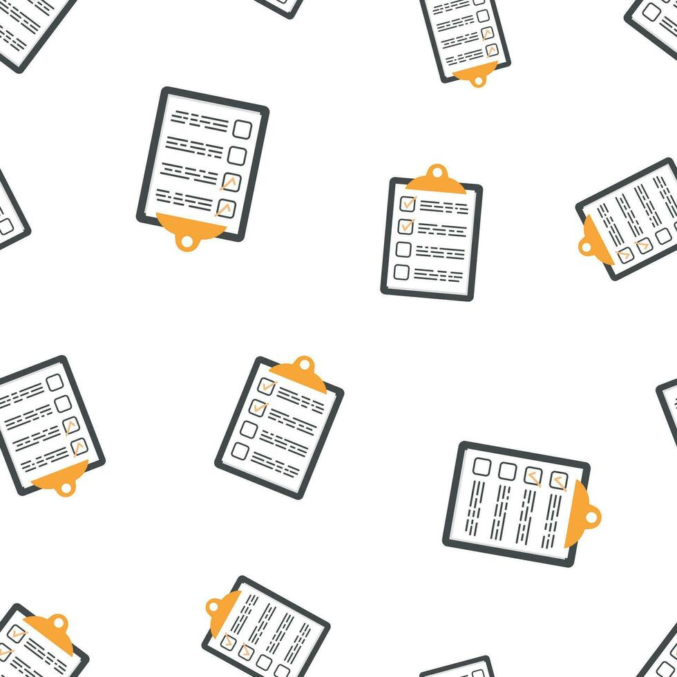 To do list seamless pattern background. Business flat vector illustration. Checklist, task list symbol pattern.