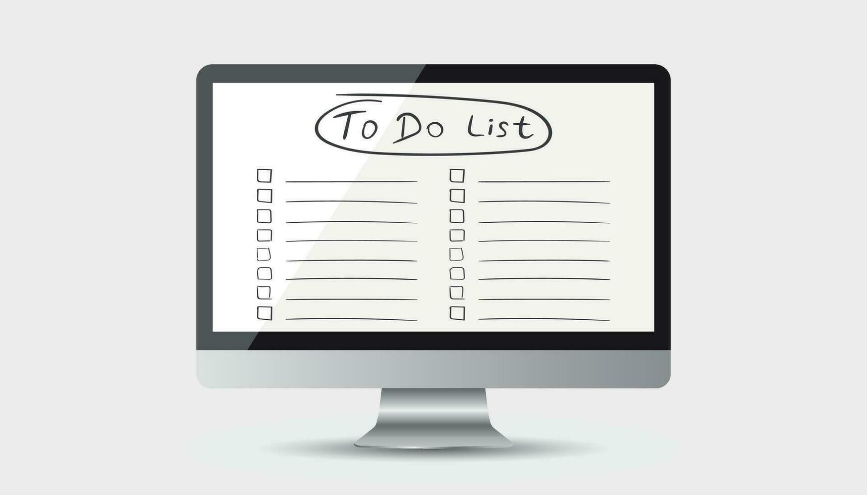 Businessman to do list, checklist with computer. Check list icon flat vector illustration.