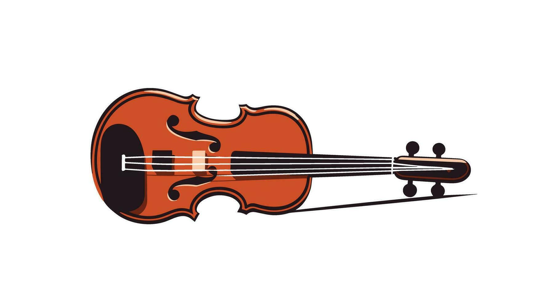 Elegant Harmony Unveiling the Melodic Beauty of the Violin Logo vector