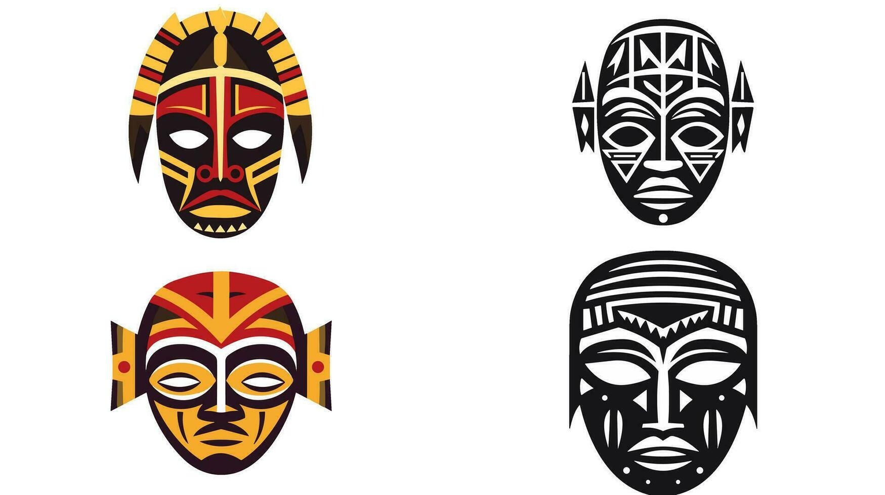 Awe-Inspiring African War Mask Unveiling the Powerful Traditions and Symbolism Behind This Ancient Artifact vector