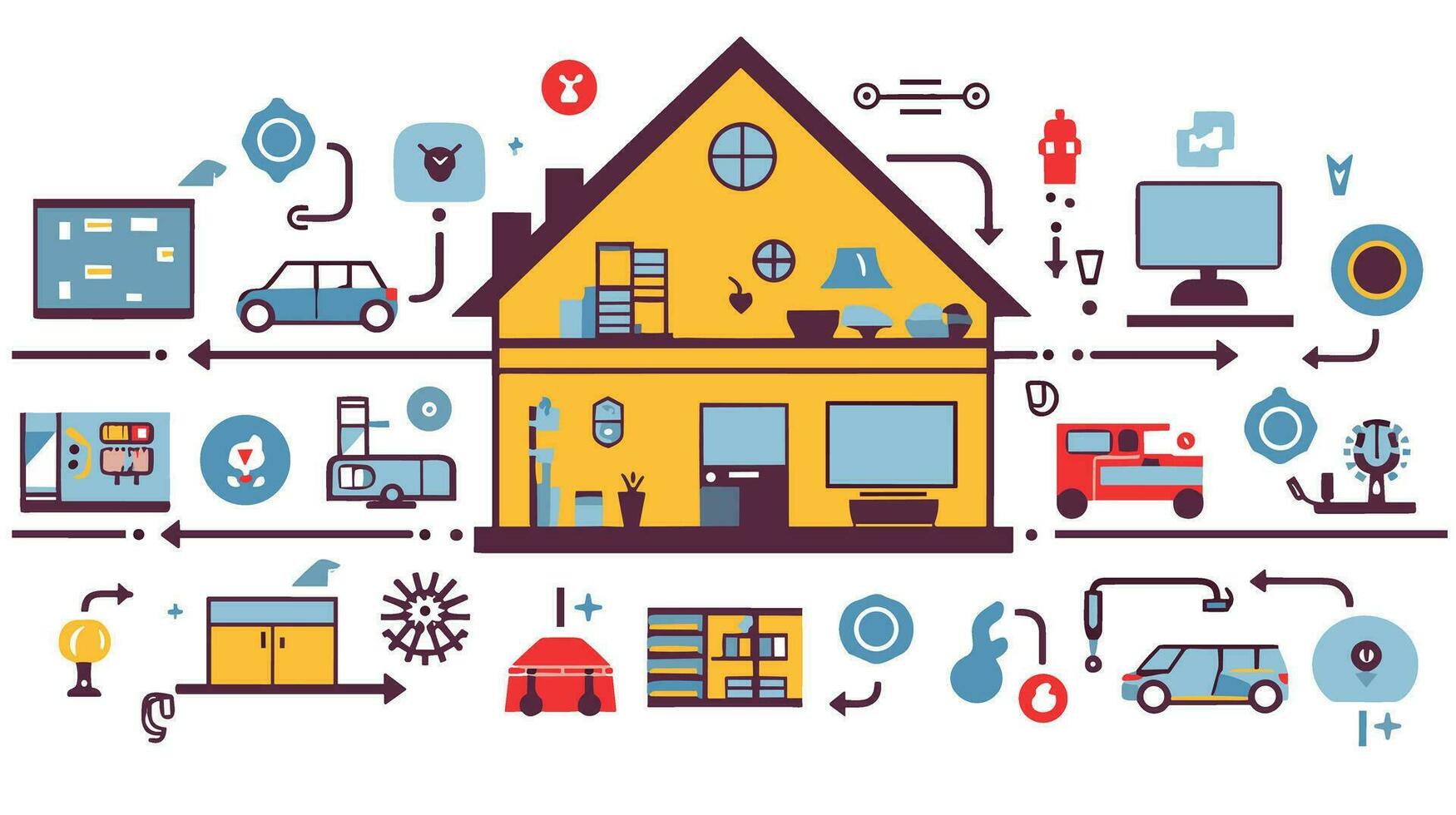 inteligente hogar logo representando el futuro de inteligente vivo vector