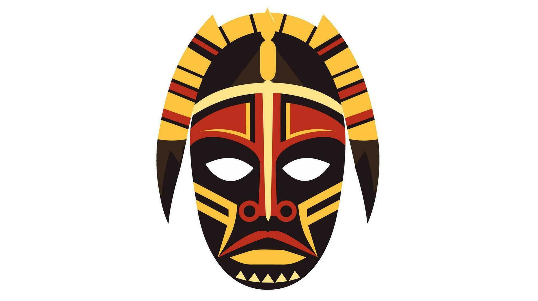 Awe-Inspiring African War Mask Unveiling the Powerful Traditions and Symbolism Behind This Ancient Artifact vector