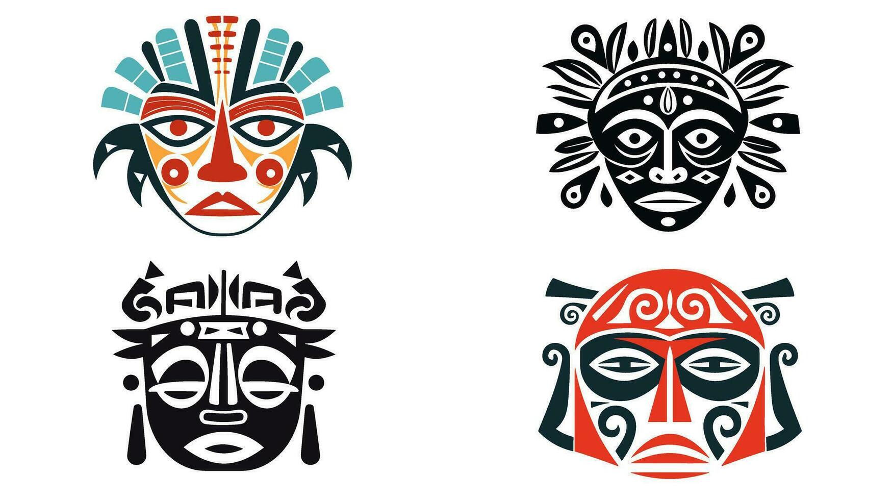 Awe-Inspiring African War Mask Unveiling the Powerful Traditions and Symbolism Behind This Ancient Artifact vector