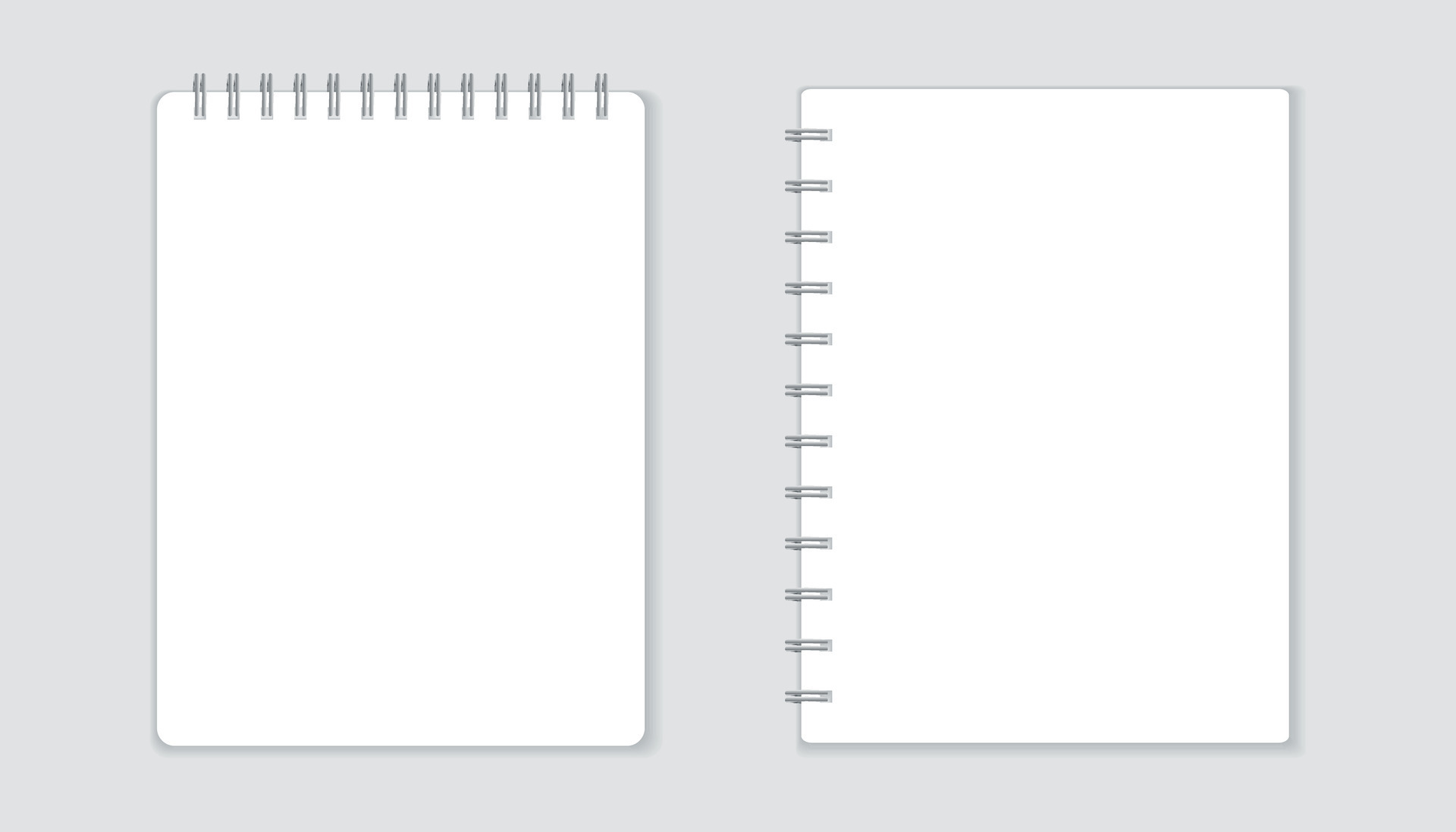 Realistic Blank Notebook Template For Cover Design School Business