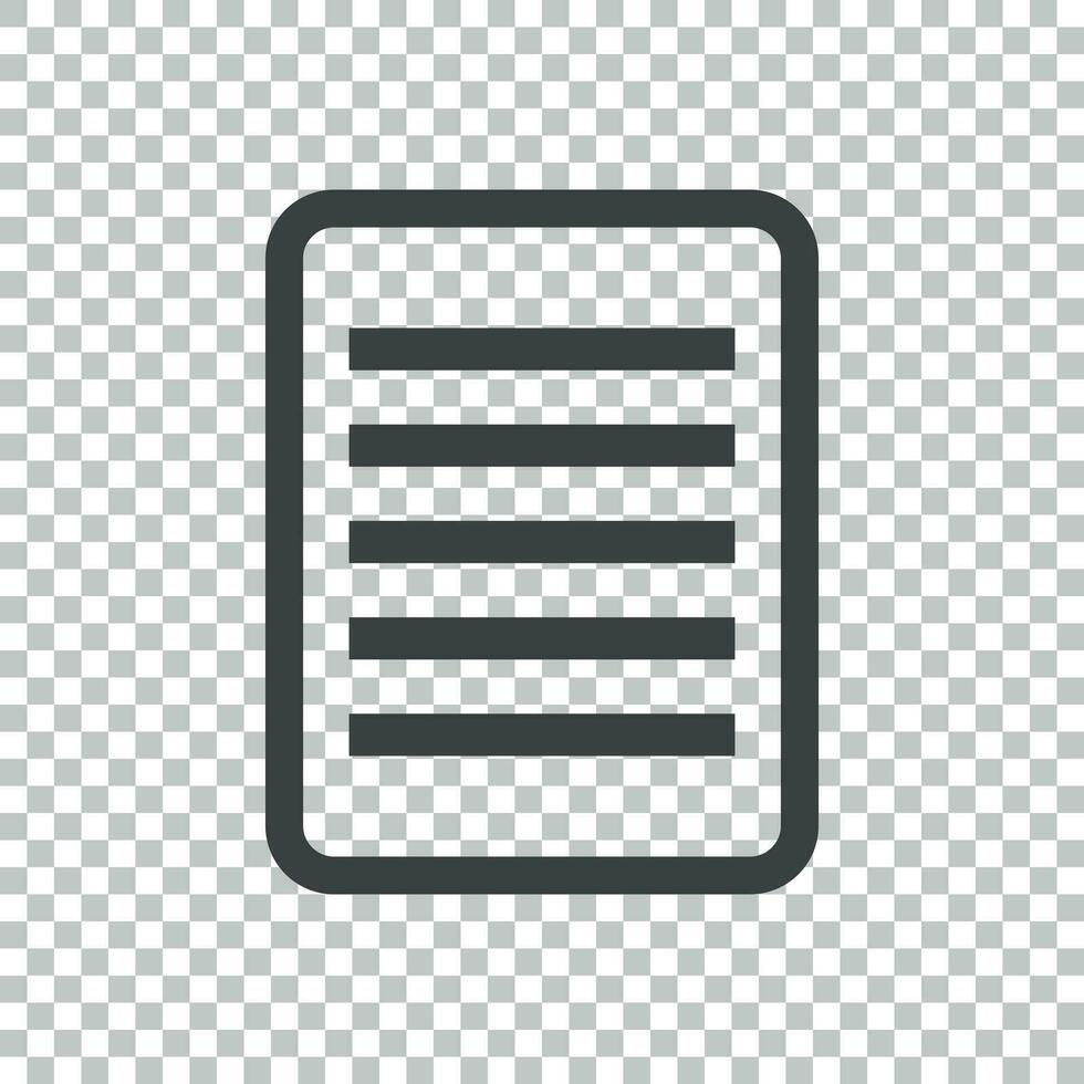 Document pictogram icon. Simple flat illustration for business, marketing internet concept on white background. Trendy modern vector symbol for web site design or mobile app