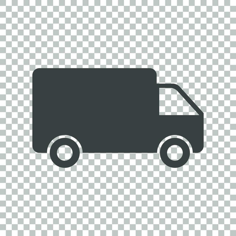 Truck, car vector illustration. Fast delivery service shipping icon. Simple flat pictogram for business, marketing or mobile app internet concept