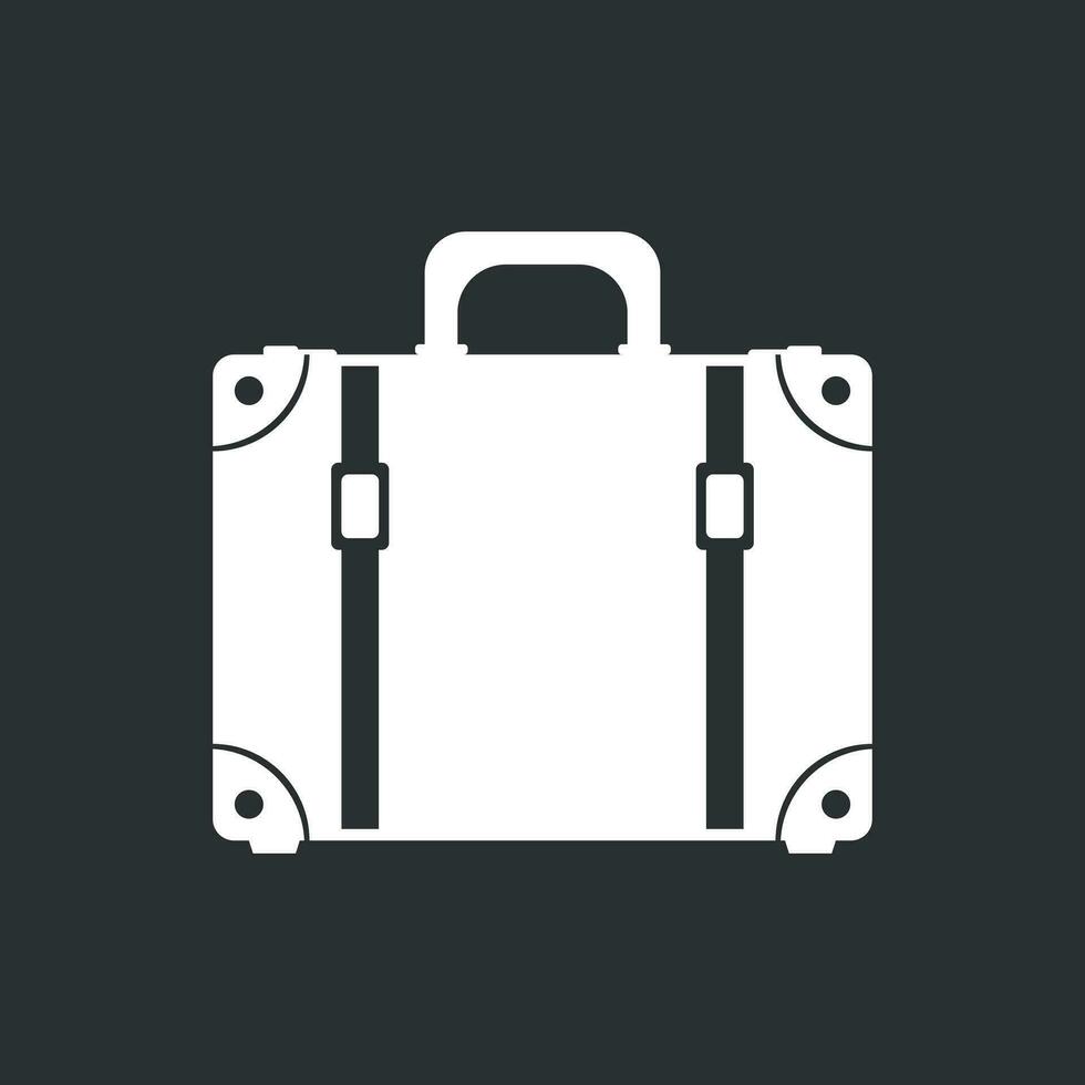 maleta plano vector ilustración en blanco antecedentes. caso para turismo, viaje, viaje, recorrido, viaje, verano vacaciones.