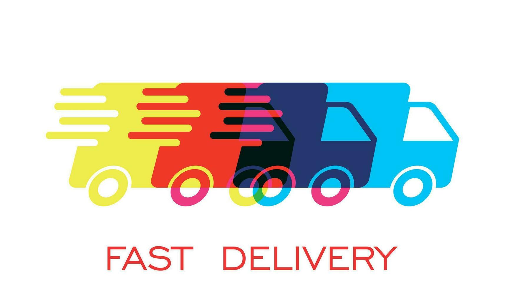 Delivery truck logo vector illustration. Fast delivery service shipping icon. Simple flat pictogram for business, marketing or mobile app internet concept on white background.