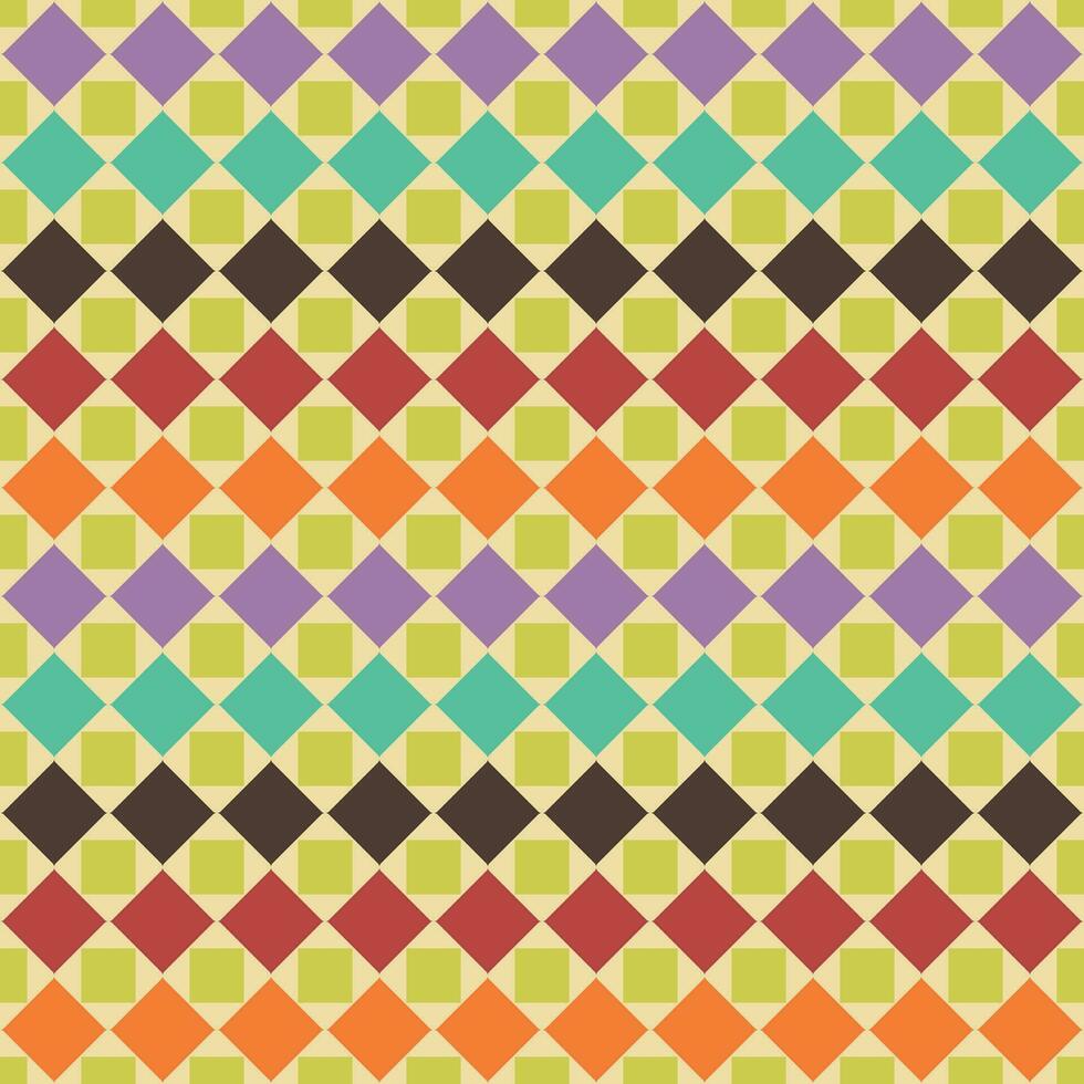 Abstract retro geometric seamless pattern. Vector illustration