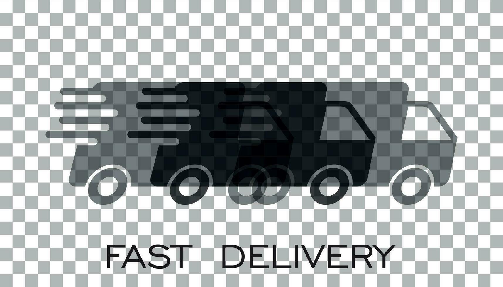 Delivery truck logo vector illustration. Fast delivery service shipping icon. Simple flat pictogram for business, marketing or mobile app internet concept