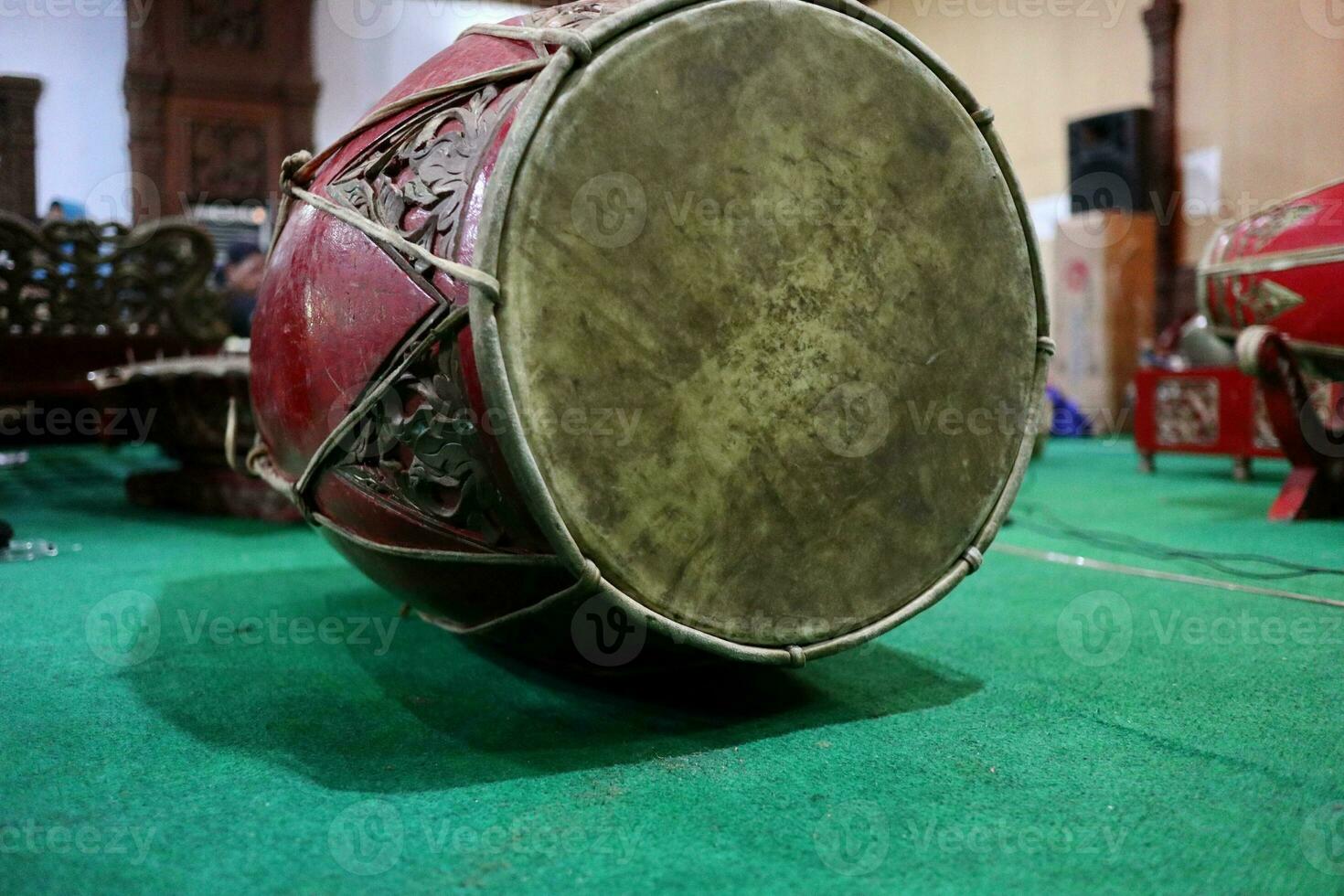 Traditional music instrument called gendang or kedang photo