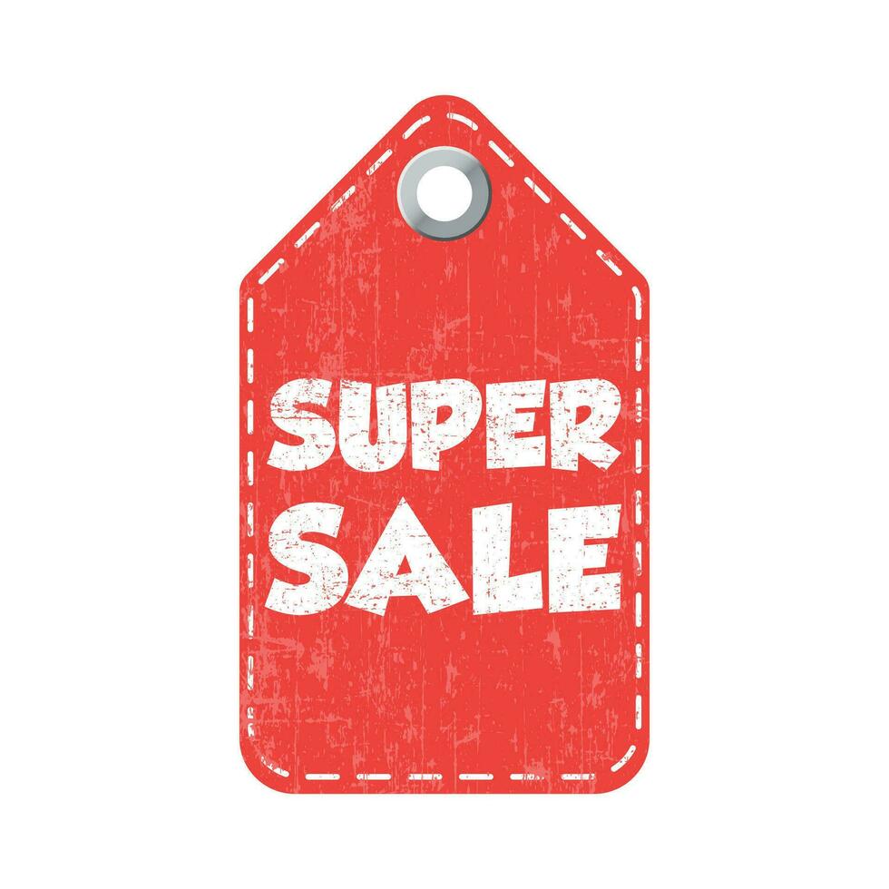 Super sale hang tag. Vector illustration