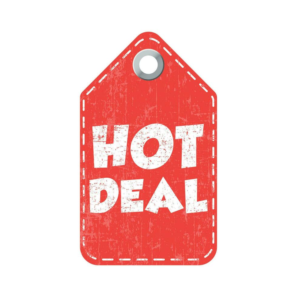 Hot deal hang tag. Vector illustration