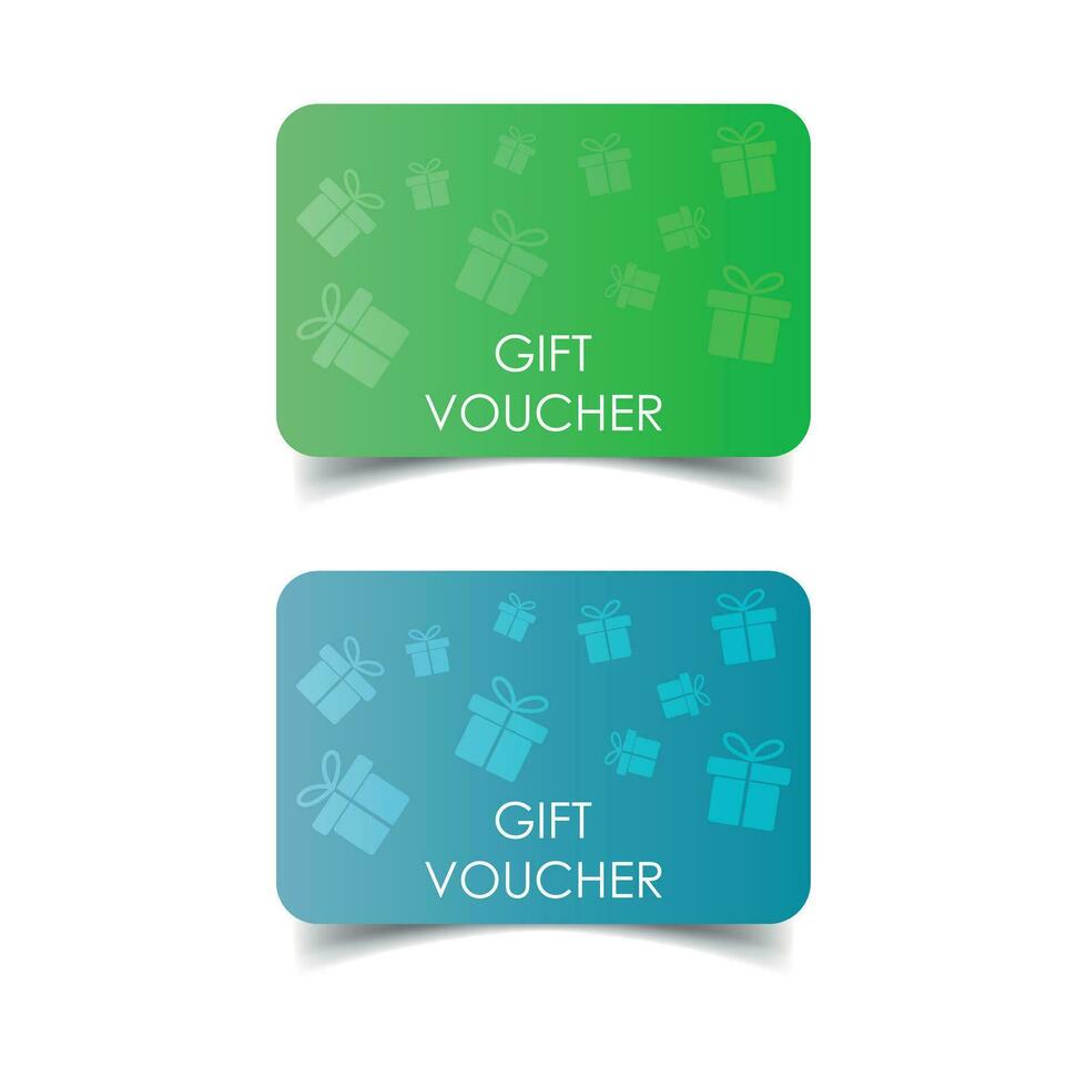 Gift voucher. Discount coupon. Flat vector illustration