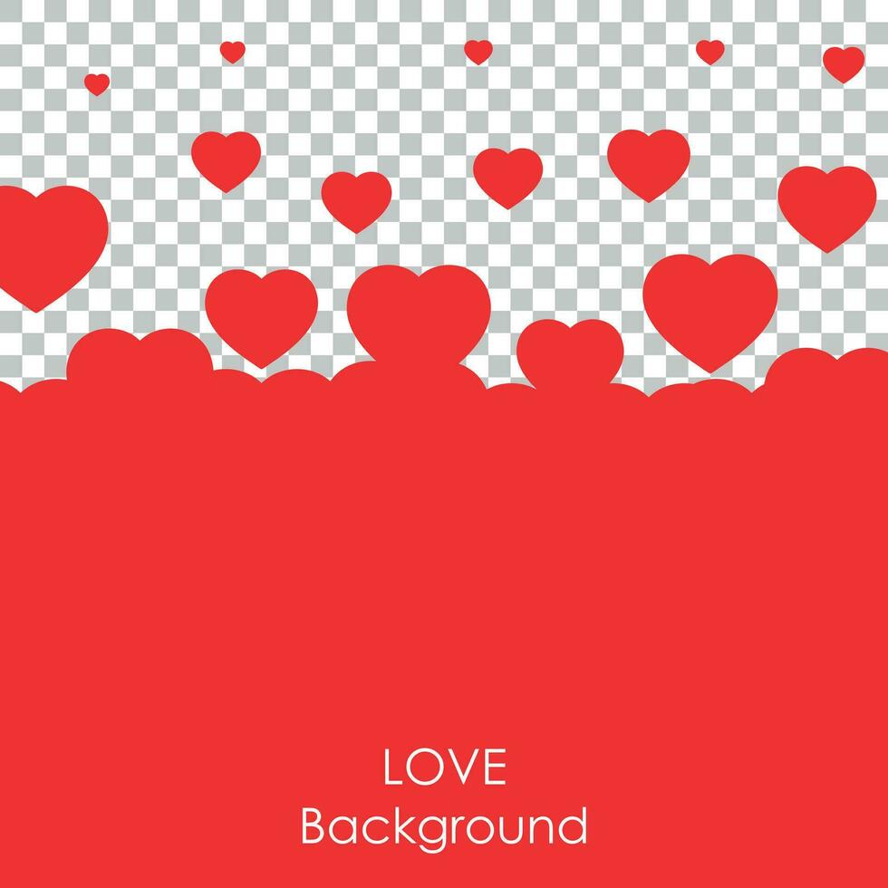 Flying heart background. Love vector illustration. Valentine day