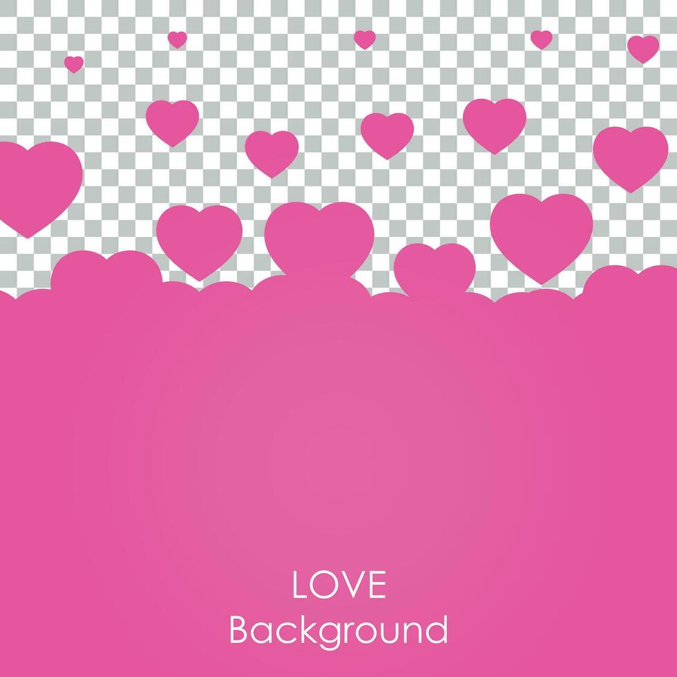 Flying heart background. Love vector illustration. Valentine day