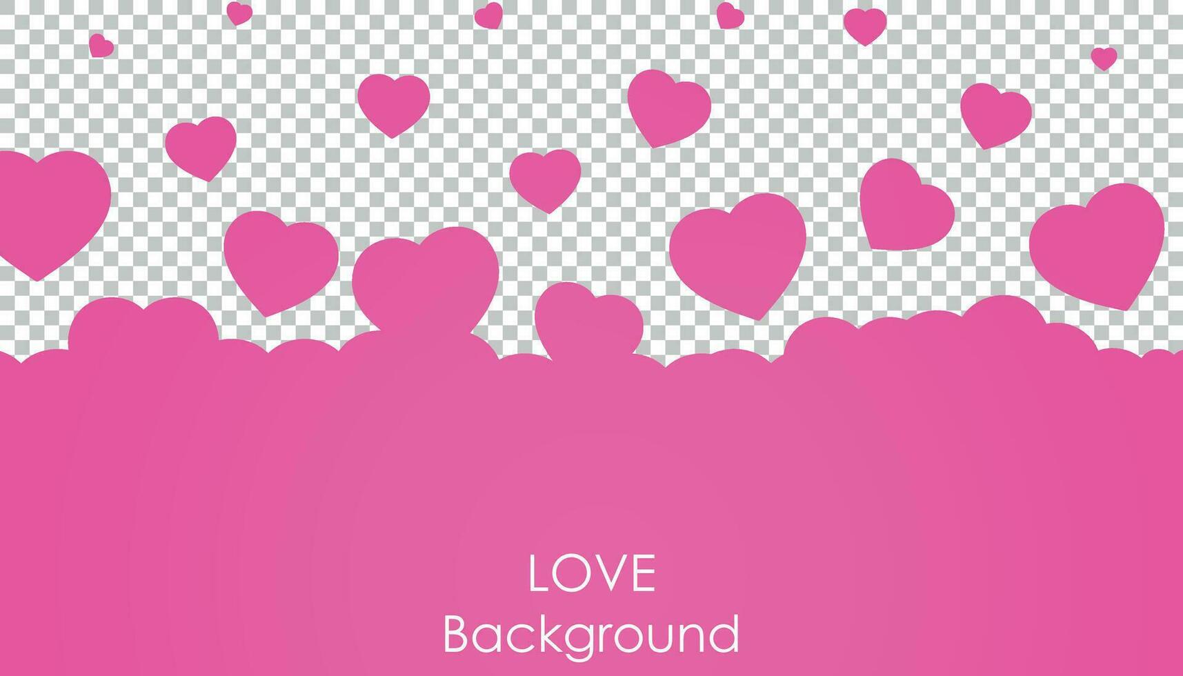 Flying heart background. Love vector illustration. Valentine day