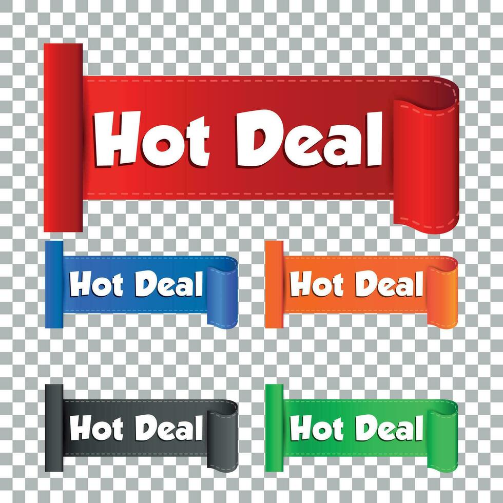 Hot deal sticker. Label vector illustration on isolated background