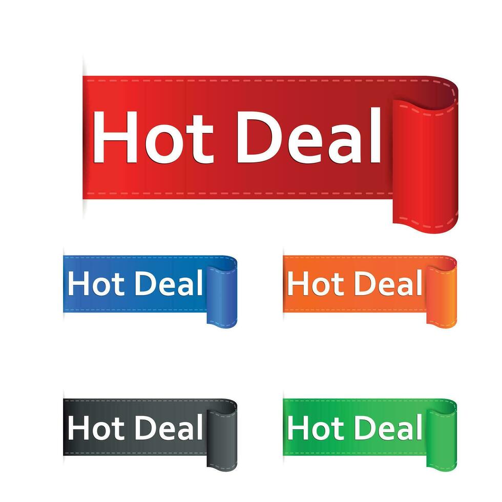 Hot deal sticker. Label vector illustration on white background