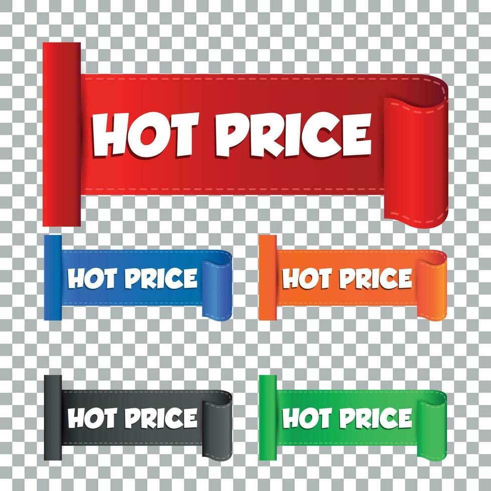caliente precio pegatina. etiqueta vector ilustración en aislado antecedentes