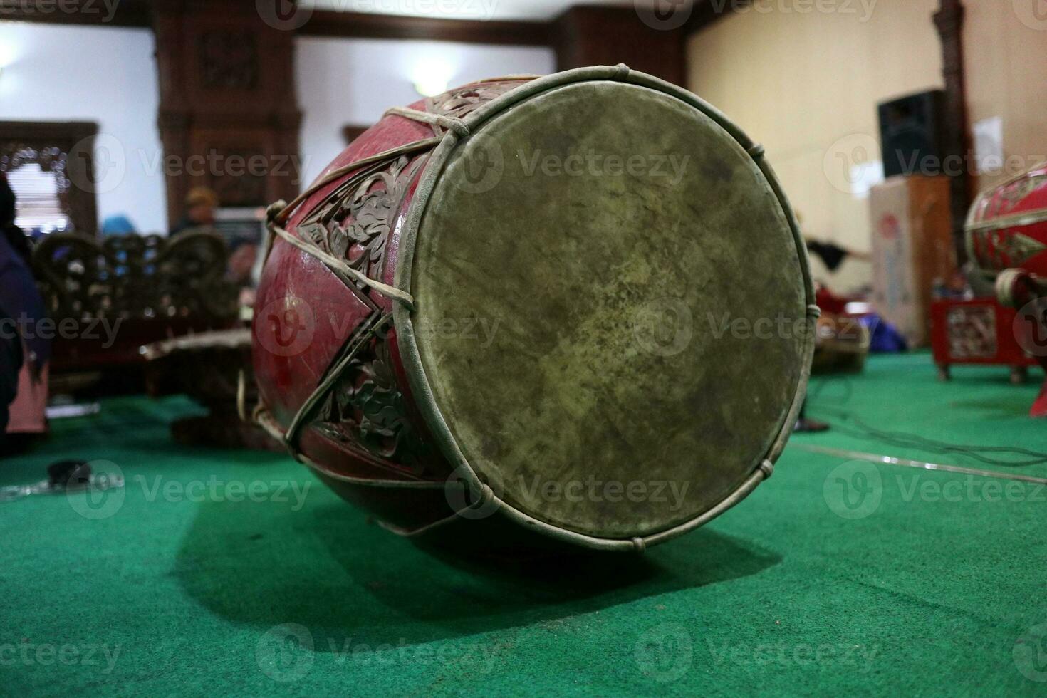 Traditional music instrument called gendang or kedang photo