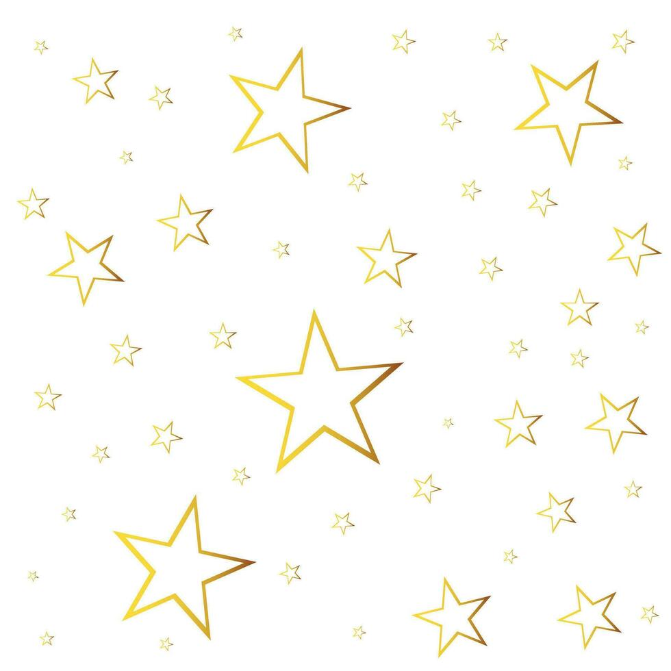 resumen que cae estrella vector. ilustración con dorado Navidad estrellas en blanco antecedentes vector