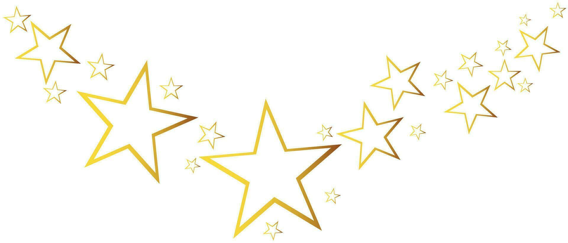 Abstract falling star vector. Illustration with golden christmas stars on white background vector