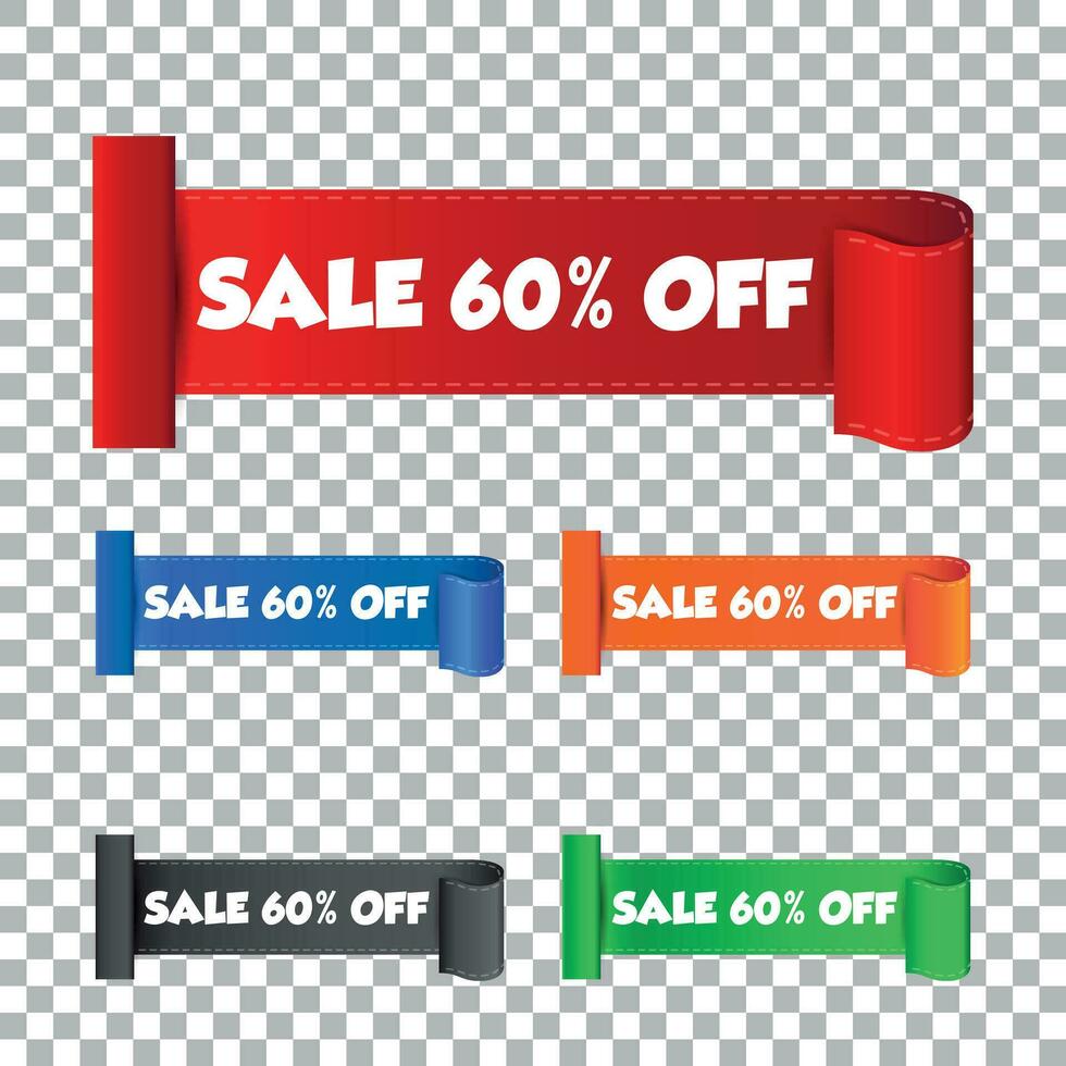 Sale 60 off sticker. Label vector illustration on isolated background