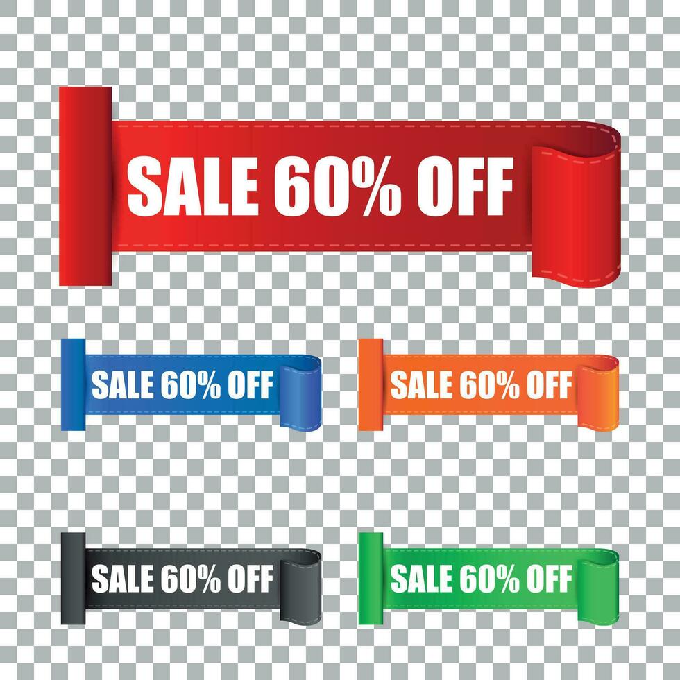 Sale 60 off sticker. Label vector illustration on isolated background