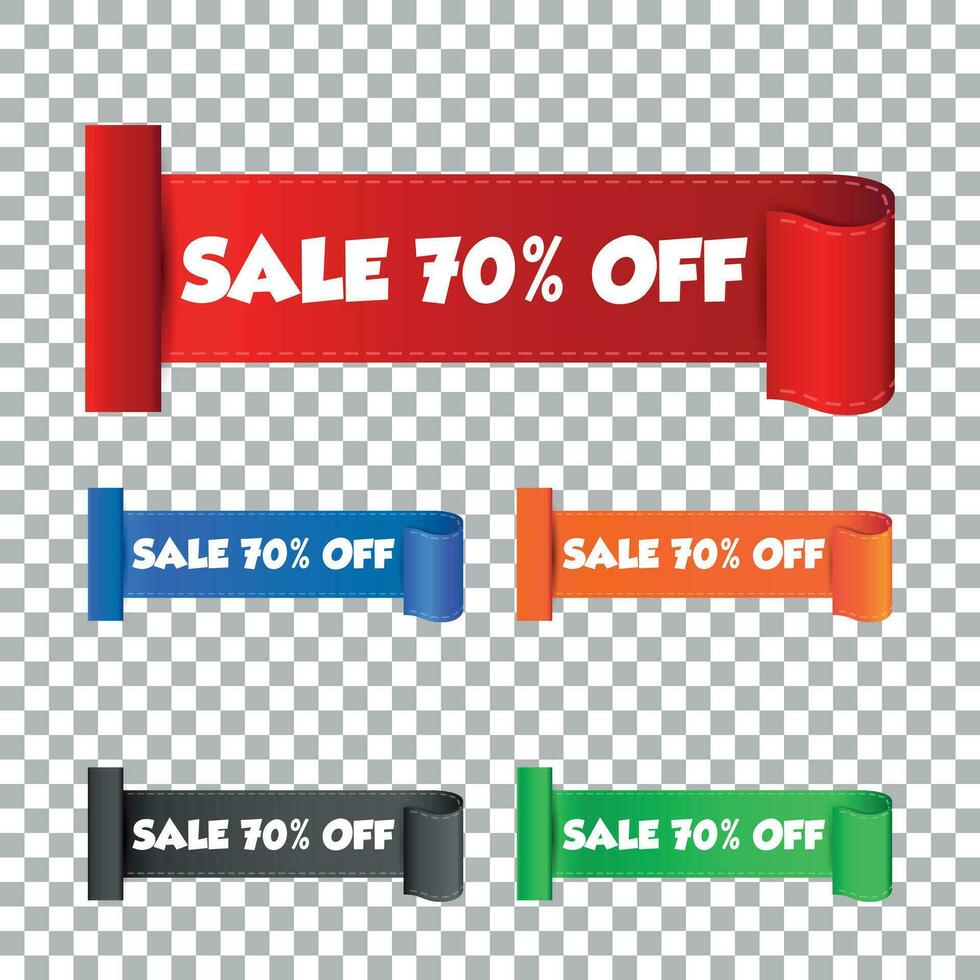 Sale 70 off sticker. Label vector illustration on isolated background