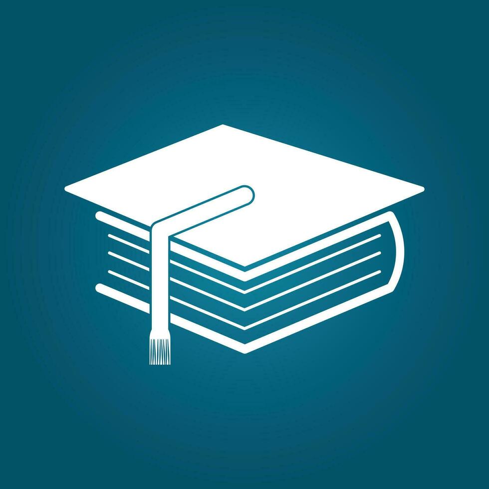 Education and book. Icon vector flat