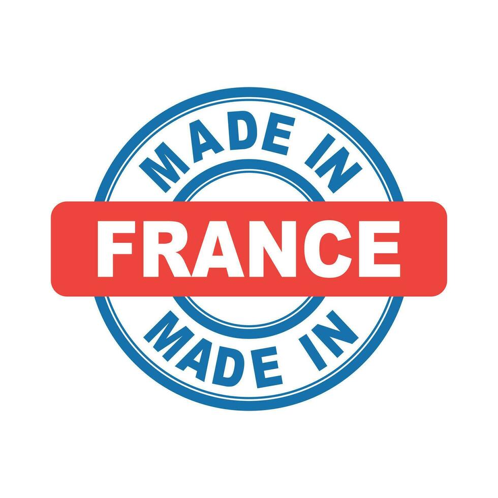 Made in France. Vector emblem flat