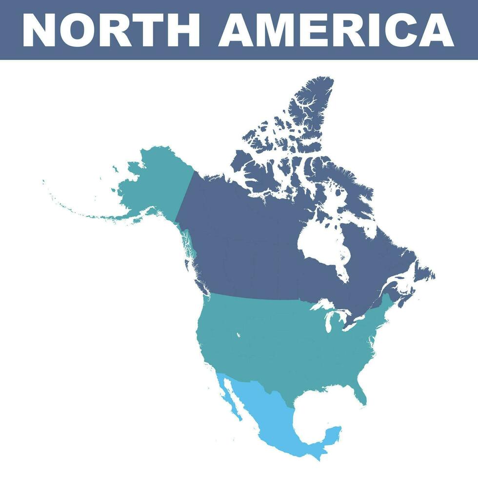 North America vector map