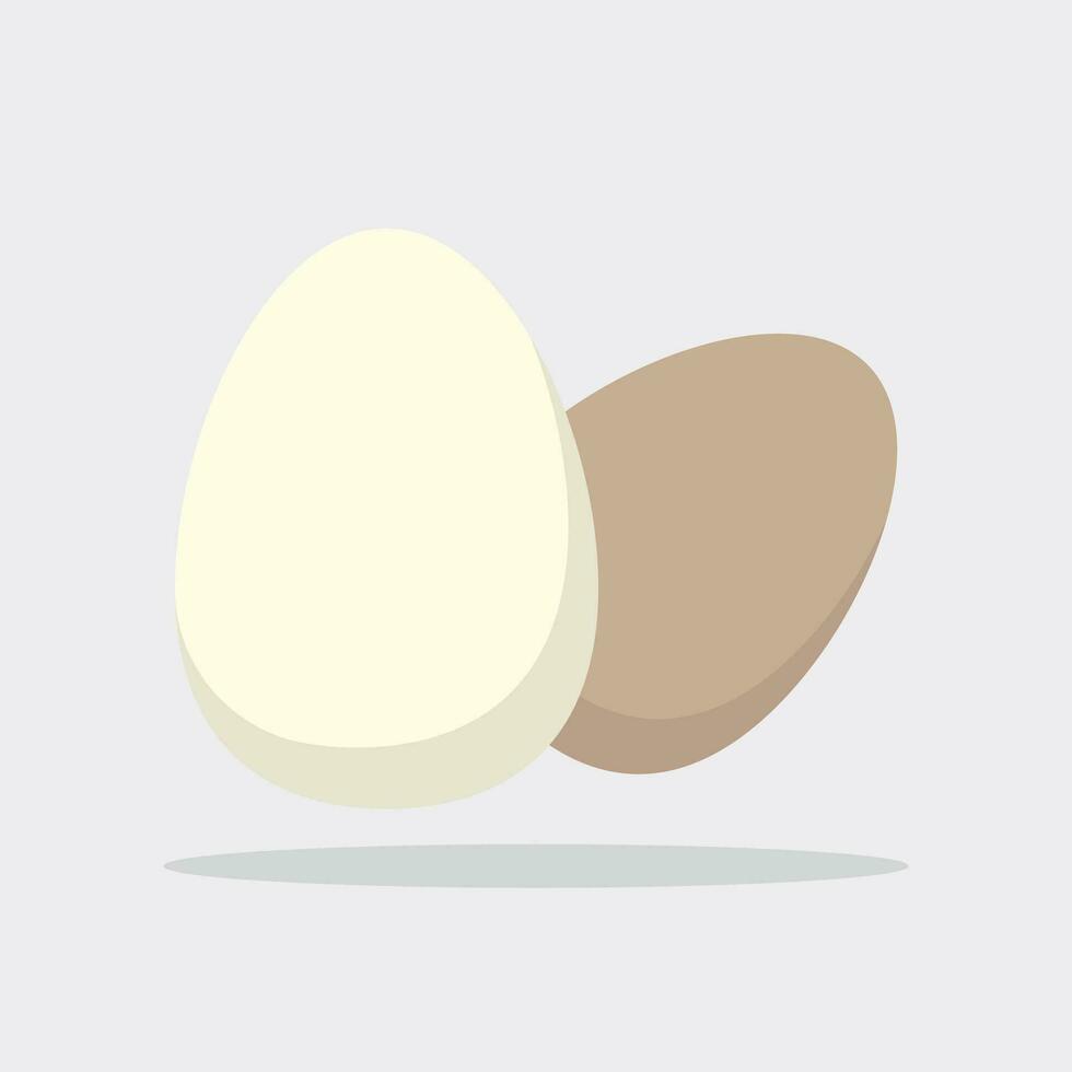Egg Icon. Flat vector illustration on white background