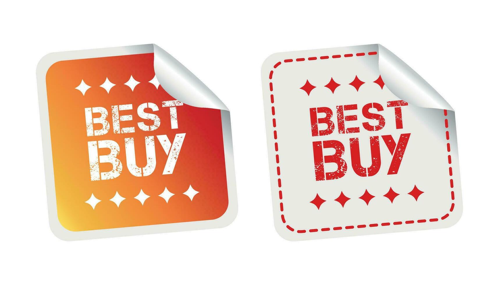 Best buy stickers. Vector illustration on white background.