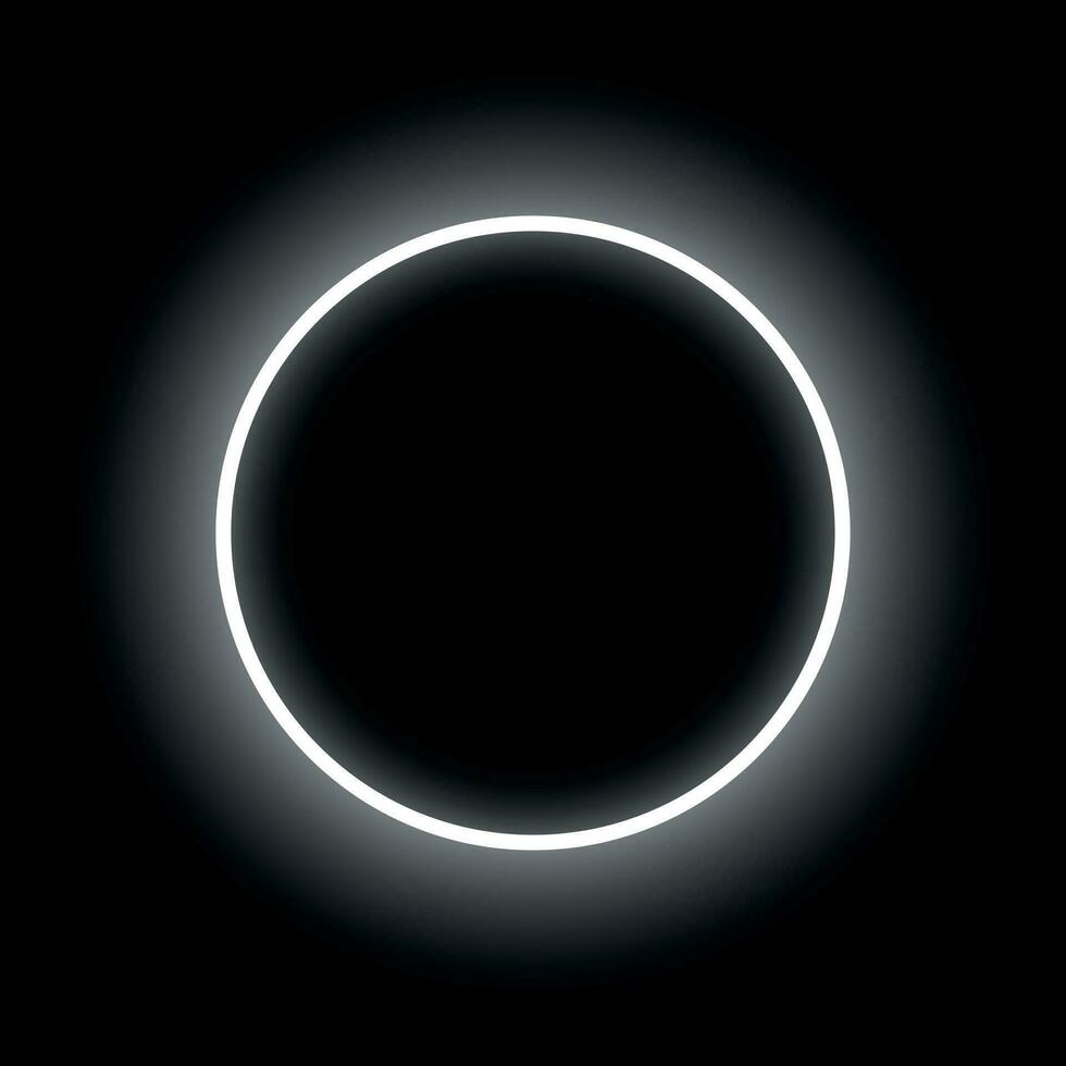Abstract background. Neon round. Eclipse vector illustration.