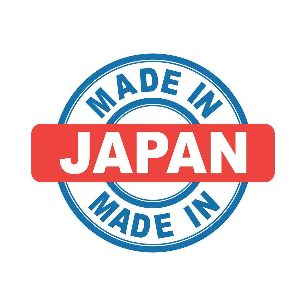 Made in Japan. Vector emblem flat