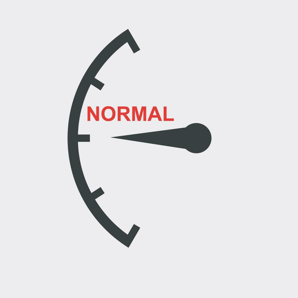 Speedometer, tachometer, fuel low level icon. Flat vector illustration on white background
