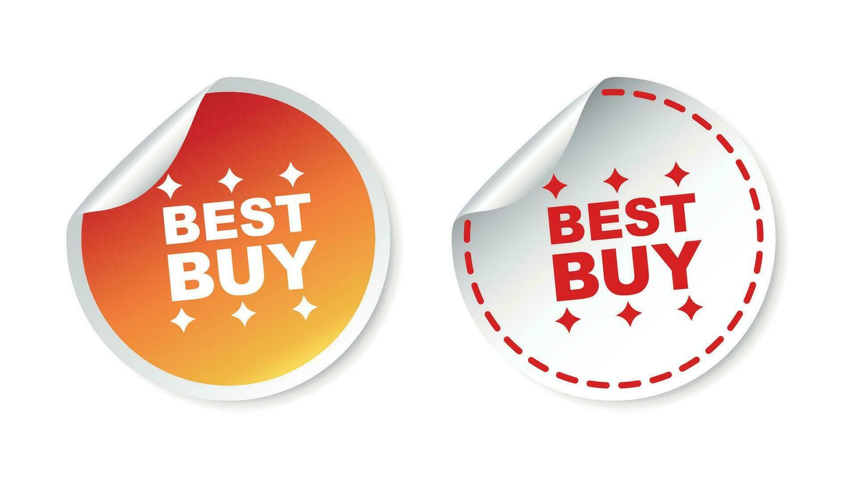 Best buy stickers. Vector illustration on white background.