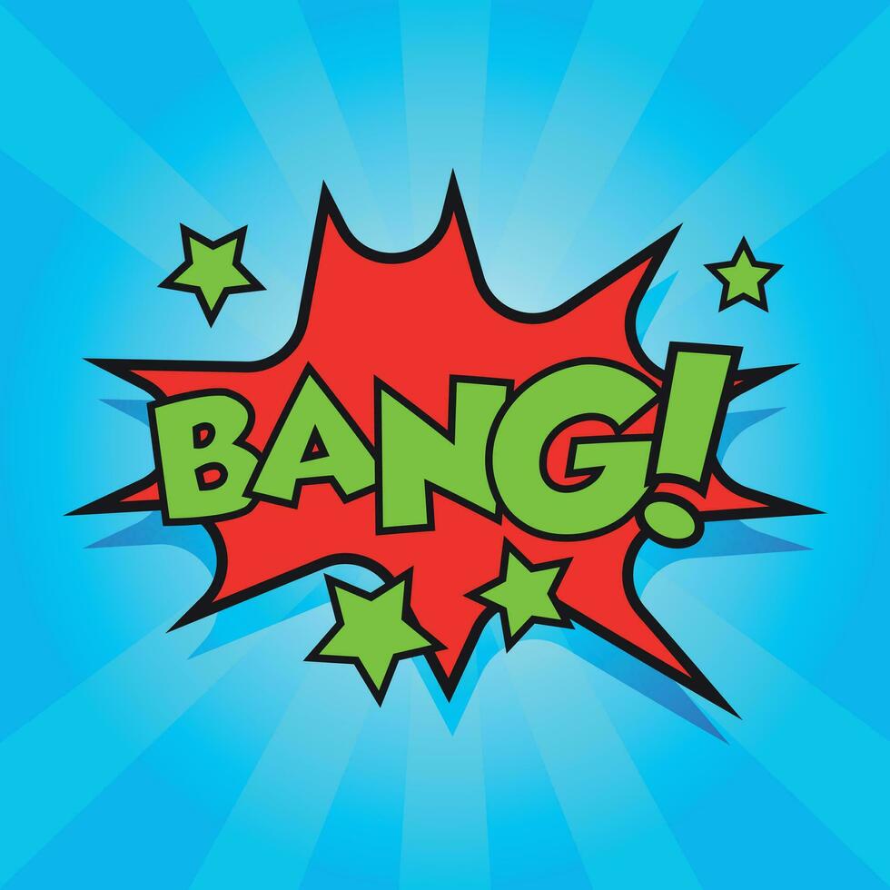 Bang comic sound effects. Sound bubble speech with word and comic cartoon expression sounds vector illustration.