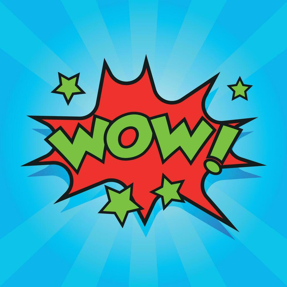 Wow comic sound effects. Sound bubble speech with word and comic cartoon expression sounds vector illustration.