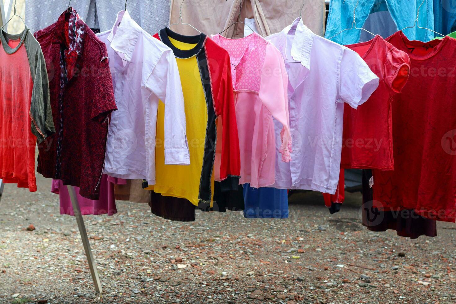 drying clothes in the sun photo