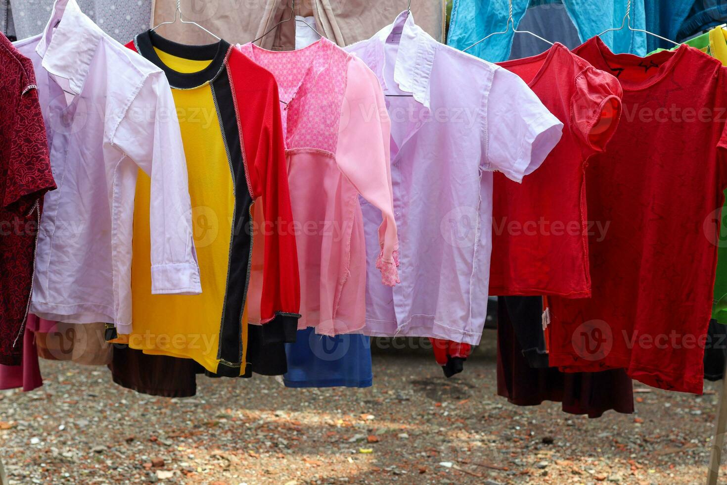 drying clothes in the sun photo