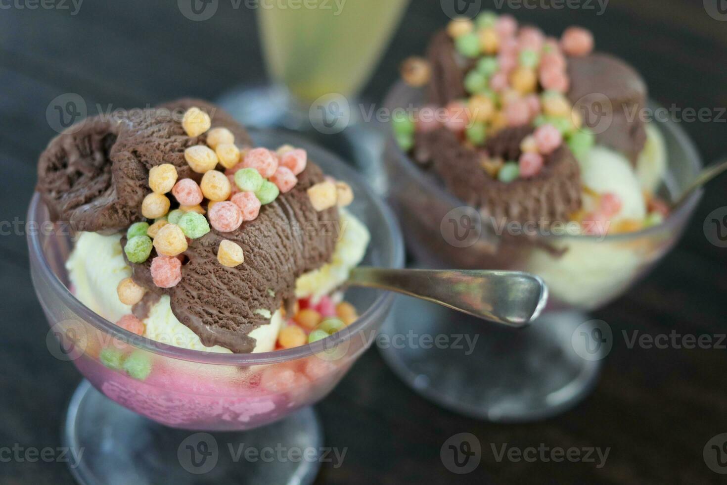 Mixed ice cream photo