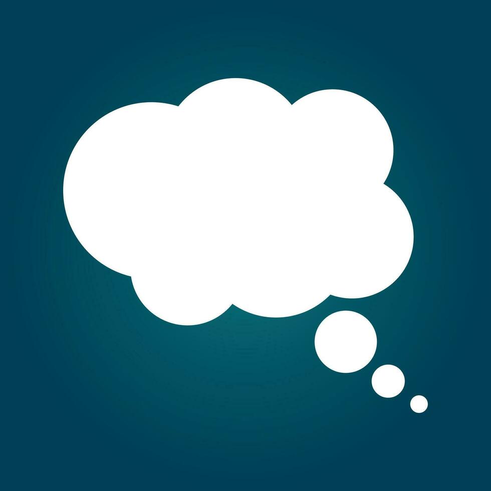 Thought bubble on the blue background. Infographic design vector
