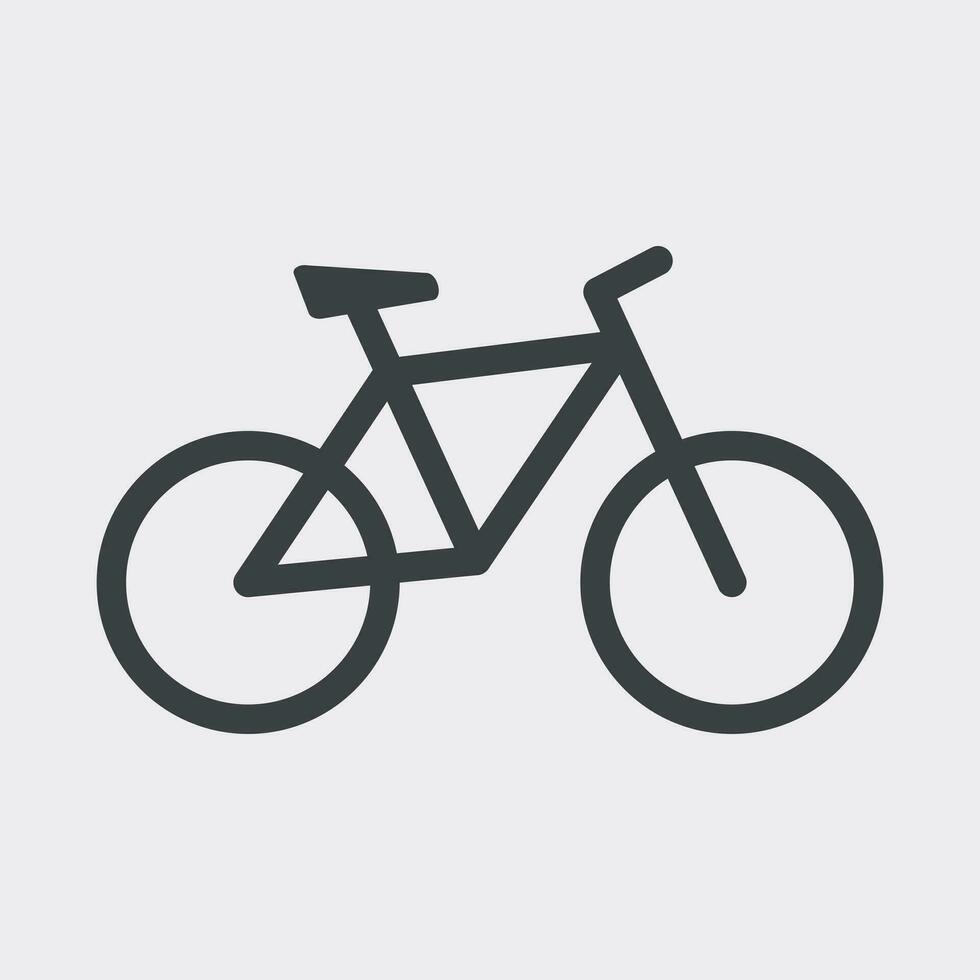 bicicleta icono en blanco antecedentes. bicicleta vector ilustración en plano estilo. íconos para diseño, sitio web.