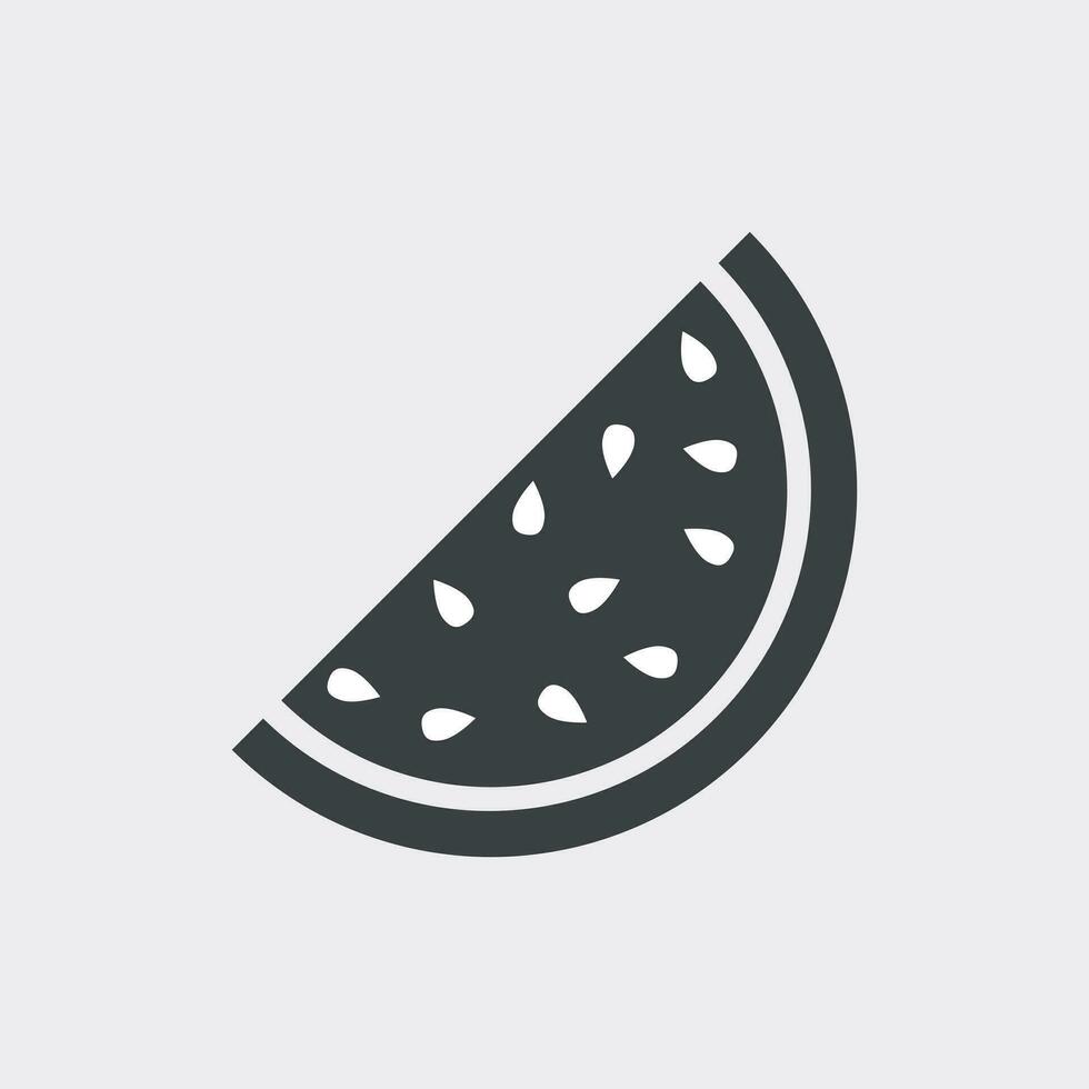 Watermelon icon. Juicy ripe fruit on white background vector